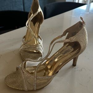 Gold Glitter Women's Heels